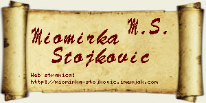 Miomirka Stojković vizit kartica